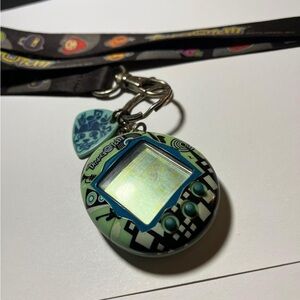 Tamagotchi Virtual Pet Keychain - Green/Black